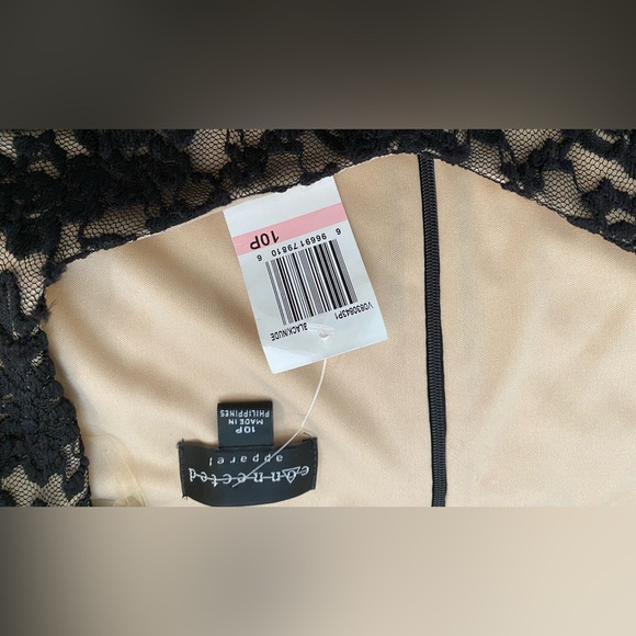 Connected Women's Cap-Sleeve Lace Sheath Dress Size 10P - Picture 5 of 5